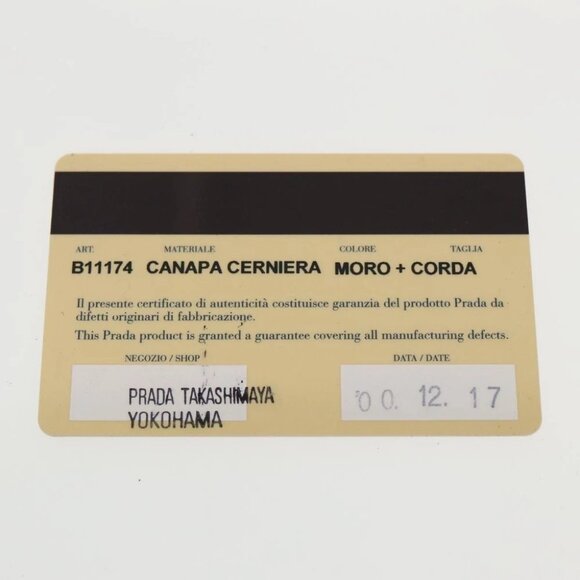 PRADA Hand Bag Canvas Silver Brown - Picture 15 of 15